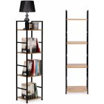 MODERNHOME - Moderní dřevěná knihovna, kovový rám LOFT 4 police – Zboží Dáma