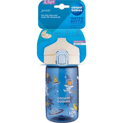 Canpol babies Láhev pro děti JUNIOR 400 ml modrá – Zboží Dáma