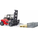 Bruder 2513 Linde HT 160D vysokozdvižný vozík s paletou a třemi boxy – Zboží Dáma