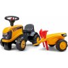 Odrážedlo Alltoys Falk traktor JCB žluté s volantem a valníkem