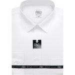 AMJ košile s dlouhým rukávem s vetkávaným vzorem VDS838 bílá – Zboží Mobilmania