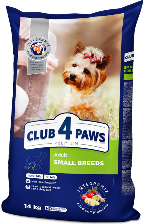 Club4Paws Premium for adult dogs of small breeds 14 kg