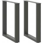 Omaxi 311252 Nohy k jídelnímu stolu ve tvaru U 2 ks antracitové 70 x 72-73 cm ocel – Zboží Dáma