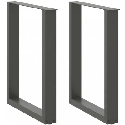 Omaxi 311252 Nohy k jídelnímu stolu ve tvaru U 2 ks antracitové 70 x 72-73 cm ocel – Zboží Dáma
