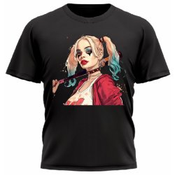 Dětské tričko Harley Quinn Černá