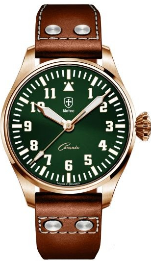 Biatec Corsair Vintage 04 - Světle hnědý kožený pilot řemínek