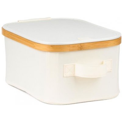G21 Úložný box 24 x 30 x 15 cm bambusový s víkem béžový – Zboží Mobilmania