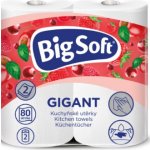 Big Soft Gigant 2 vrstvy kuchyňské papírové utěrky, 2× 80 útržků, 2 role – Zboží Dáma