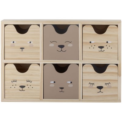 Bloomingville Mini Calle organizér přírodní 27 cm 18 cm 8 cm – Zboží Dáma