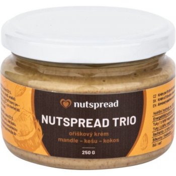 Nutspread oříškové Máslo Trio Kešu kokos a mandle 250 g