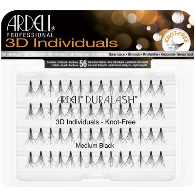 Ardell 3D Individuals Duralash Knot-Free Medium Black 56 ks – Zboží Mobilmania