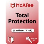 McAfee Total Protection 3 zařízení, 1 rok, MTPEBF3RAA – Zboží Mobilmania