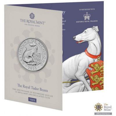 The Royal Mint Limited Pamětní mince Královská Tudorovská zvířata - Richmondský Greyhound UK 2025 brilliant 28,28 g – Hledejceny.cz