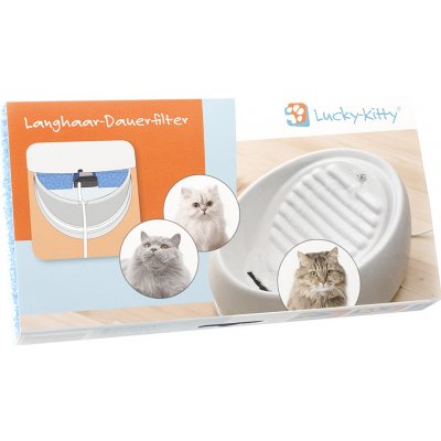 Fontána Lucky Kitty permanentní filtr na dlouhé chlupy – Zboží Mobilmania
