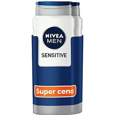 Nivea Men Sensitive sprchový gel 2 x 500 ml dárková sada – Zbozi.Blesk.cz