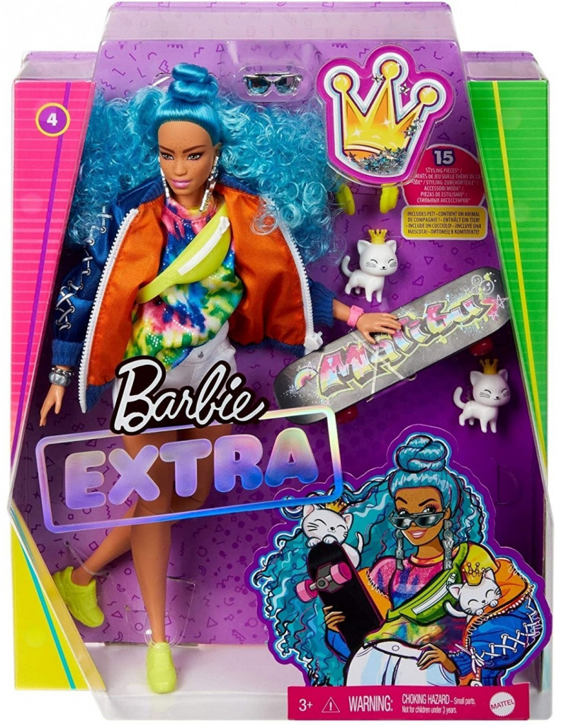 Barbie extra 3 modré vlasy skate od 755 Kč - Heureka.cz