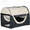 Potřeby pro cestování se psem PawHut Dog Box Skládací přepravka pro domácí mazlíčky Pet Backpack s polštářem Cestovní taška Pet Carrier Voděodolná Oxford tkanina 97 x 71 x 76 cm