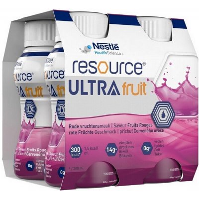 RESOURCE ULTRA FRUIT HIGH PROTEIN PŘÍCHUŤ ČERVENÉHO OVOCE POR SOL 4X200ML – Hledejceny.cz