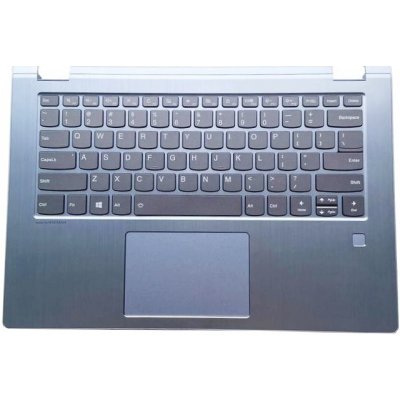 česká klávesnice Lenovo Yoga 530-14 530-14ARR 530-14IKB šedá CZ/SK podsvit modrý palmrest – Zboží Živě