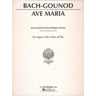 Charles Gounod, Johann Sebastian Bach Ave Maria noty na varhany, housle ad lib