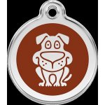 Red Dingo Pes hnědá velikost známky S 20 mm – Zboží Mobilmania