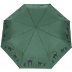 Doppler Fiber Magic Cats Family dámský skládací plně automatický deštník zelený – Zboží Mobilmania