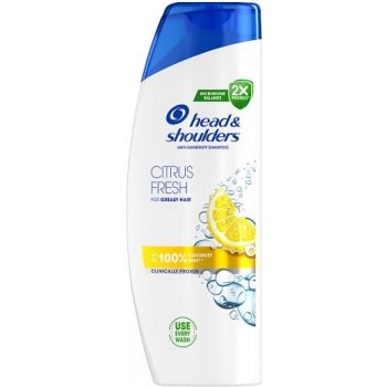 Head & Shoulders Citrus Fresh Šampon proti Lupům Mastné Vlasy 500 ml. Každodenní Použití