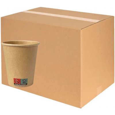PSP Kelímek na horké nápoje papírový, kraft 250ml – Zboží Dáma