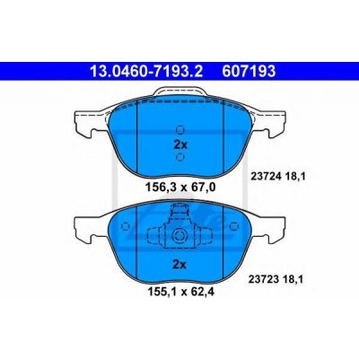 ATE Sada brzdových destiček AT 607193 | Zboží Auto