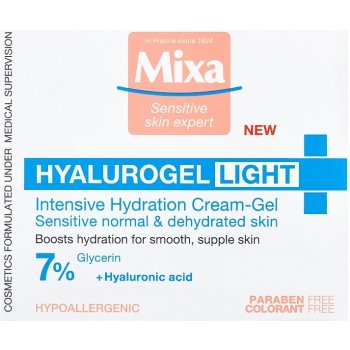 Mixa Hyalurogel Light hydratační krém pro citlivou pleť 50 ml