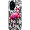 Pouzdro a kryt na mobilní telefon Honor iSaprio - Flamingo Graffiti - Honor 200