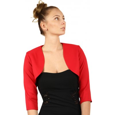 YooY Jednobarevné bolerko s 3/4 rukávem i pro plnoštíhlé 518899 – Zboží Dáma