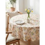 MKLuzkoviny.cz Velikonoční kulatý ubrus Ø 140cm Zajíčci béžový – Zboží Dáma