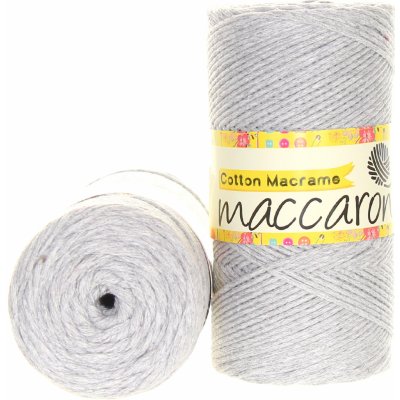 Maccaroni Cotton Macrame světle šedá 62-101 – Zboží Dáma