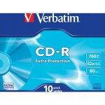 Verbatim CD-R 700MB 52x, AZO, slim box, 10ks (43415) – Zboží Živě