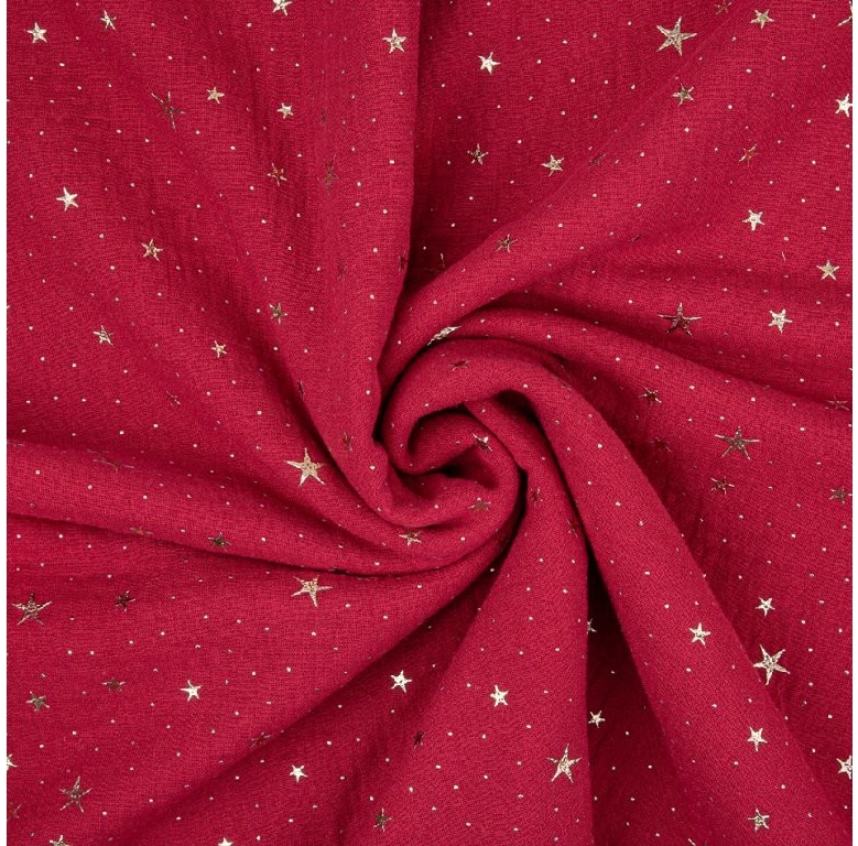 KidPro Mušelínová bavlněná plena červená 60x60 cm