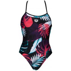 Arena dámské jednodílné plavky W Tropical Leaves Tie Back One Piece 002332/500 černá