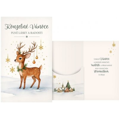 MFP Přání Vánoční s klopou na peníze - Kouzelné Vánoce – Zboží Dáma