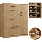 Boximo Botník Tami 90 x 125 x 28 cm hnědý – Zboží Mobilmania