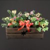 Květináč a truhlík Amadea Dřevěný vánoční truhlík s kometou tmavý 52x21,5x17 cm