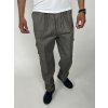 Pánské klasické kalhoty Henxing pánské zateplené kalhoty šedé