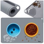 Purlov 24295 Podložka pod psí misku protiskluzová silikonová 60 x 45 cm šedá – Zboží Dáma