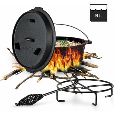 Klarstein Guernsey, prémiový litinový hrnec, 9.0 barbecue hrnec, litina, velikost L/9 l (15032) – Zboží Mobilmania