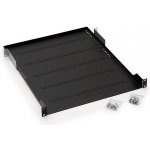 TRITON Police s perforací 19", 1U/250mm, nosnost 20kg, černá – Zboží Mobilmania