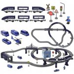 Woopie Elektrická železnice nádraží a policejní vrtulník auta 92 ks – Zboží Dáma