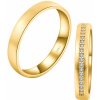 Prsteny Olivie Snubní stříbrný prsten MATTE GOLD 7482