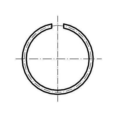 Kroužek pojistný drátěný na hřídel 5 mm - DIN7993A – Zboží Mobilmania