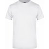 Pánské Tričko James Nicholson pánské základní triko ve vysoké gramáži bez bočních švů bílá