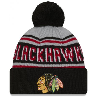 New Era Pánská zimní čepice Chicago Blackhawks NHL Pom Wordmark – Hledejceny.cz
