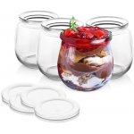 VILDE sklenic na jogurt a dezert s víčky 4ks x 200ml – Zboží Mobilmania